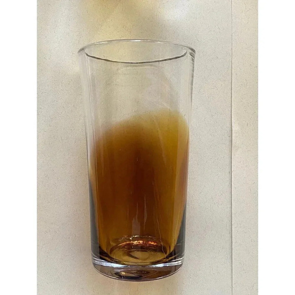 Lot of 4 Mexico Glass Tumblers Clear Amber Gold Purple Hand Made Glasses - Picture 9 of 15